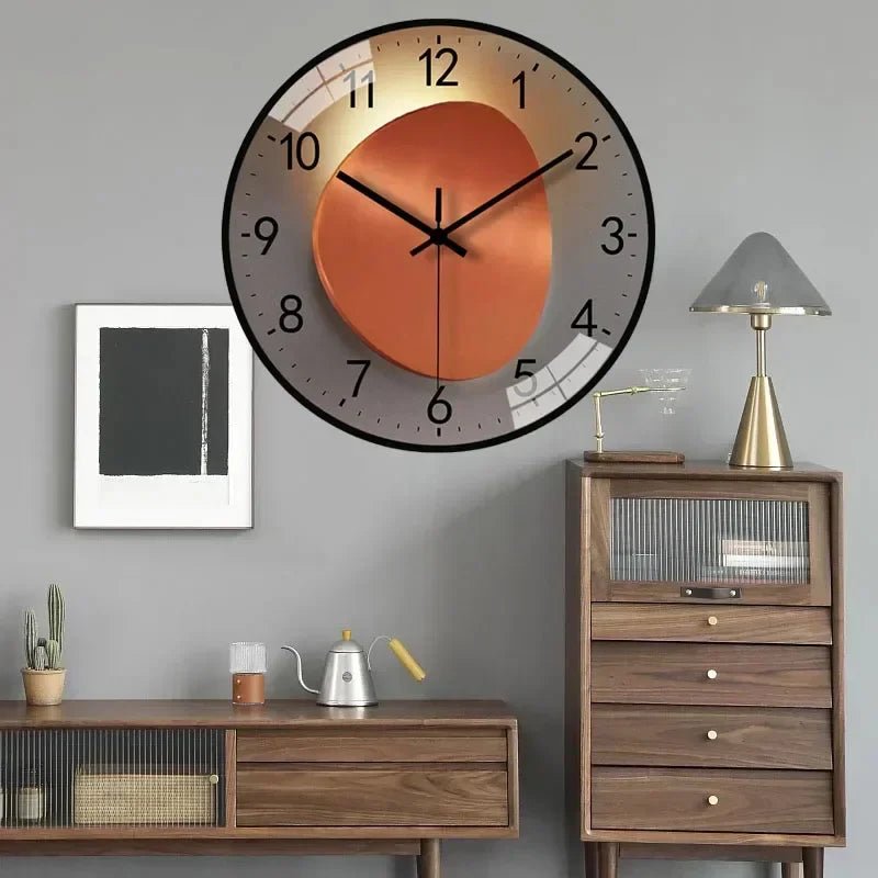 Wall Clock Silent Quartz & Warm LED 20cm Diameter