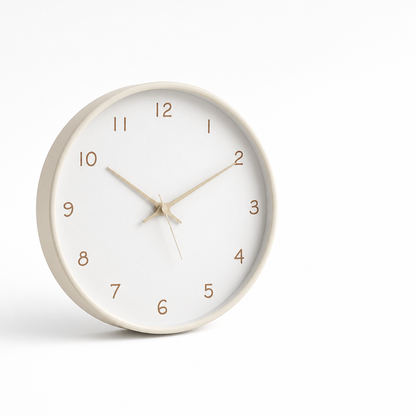 Wall Clock Solid Wood Silent 10-Inch