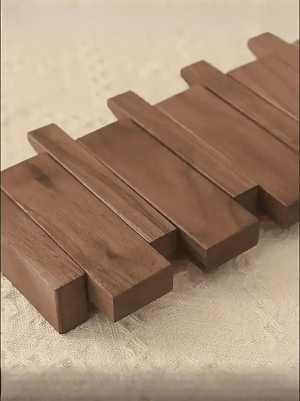Wall Coat Rack Solid Wood Piano Key 4-8 Hooks