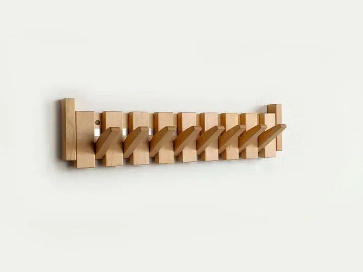 Wall Coat Rack Solid Wood Piano Key 4-8 Hooks