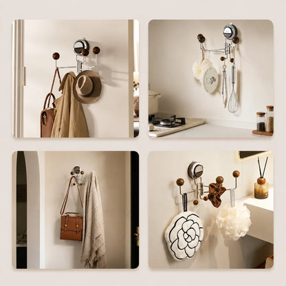 Wall Hook 360° Rotatable Suction Cup Mount Stainless Steel