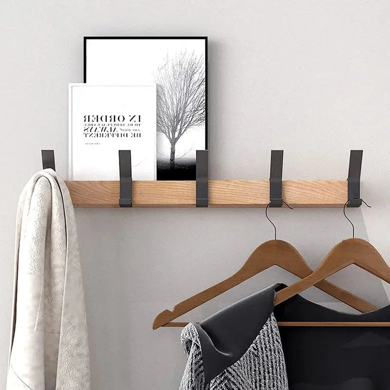 Wall Hook Rack 5 Adjustable Double Hooks