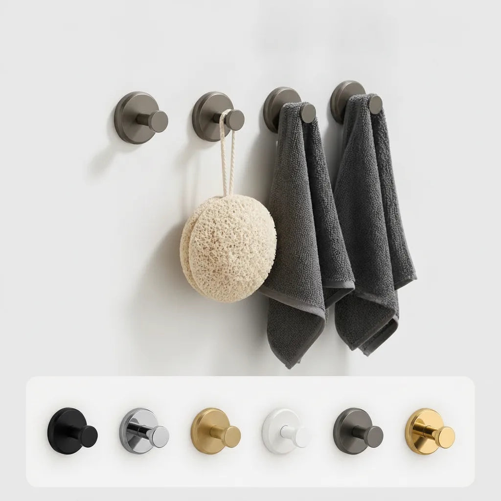 Wall Hooks Suction Cup Drill-Free Set of 4