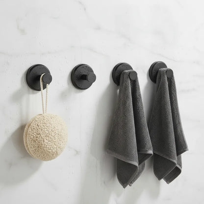Wall Hooks Suction Cup Drill-Free Set of 4