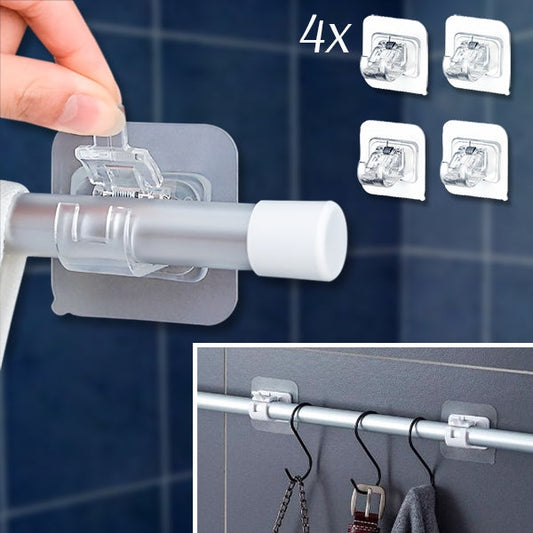 Wall Hooks Transparent Self-Adhesive Non-Slip Set of 4
