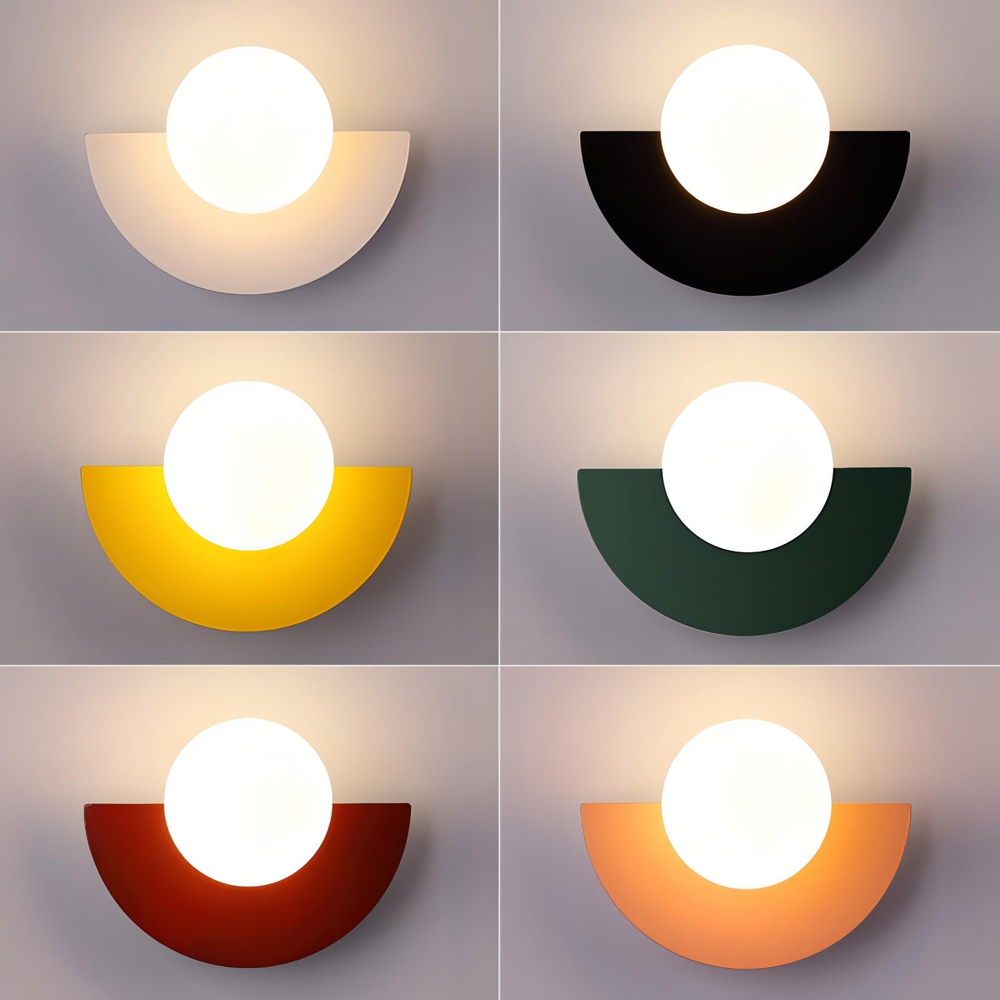 Wall Lamp Nordic Semicircular Adjustable Warm & Cool LED