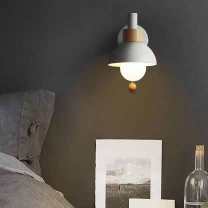 Wall Lamp Scandinavian Pull Cord E27 Socket