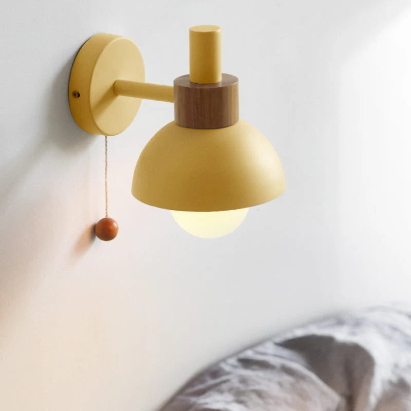 Wall Lamp Scandinavian Pull Cord E27 Socket