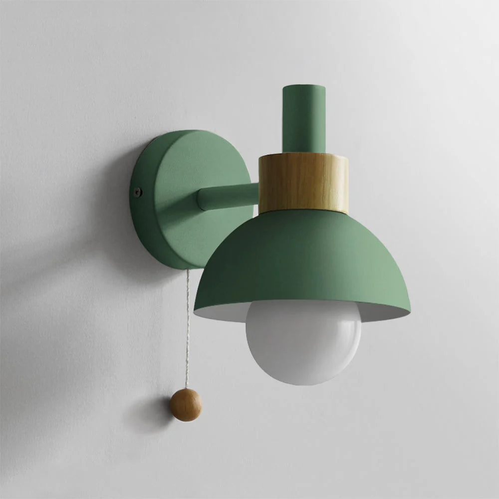 Wall Lamp Scandinavian Pull Cord E27 Socket