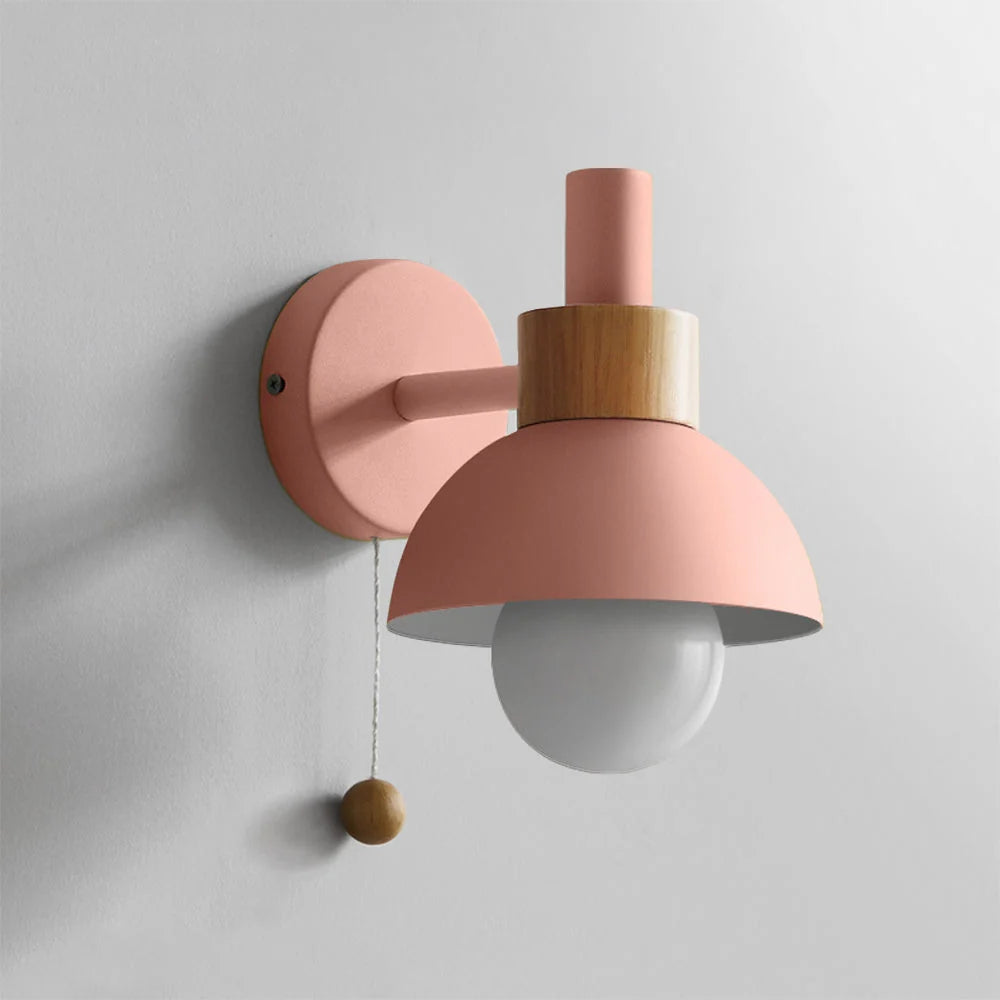 Wall Lamp Scandinavian Pull Cord E27 Socket