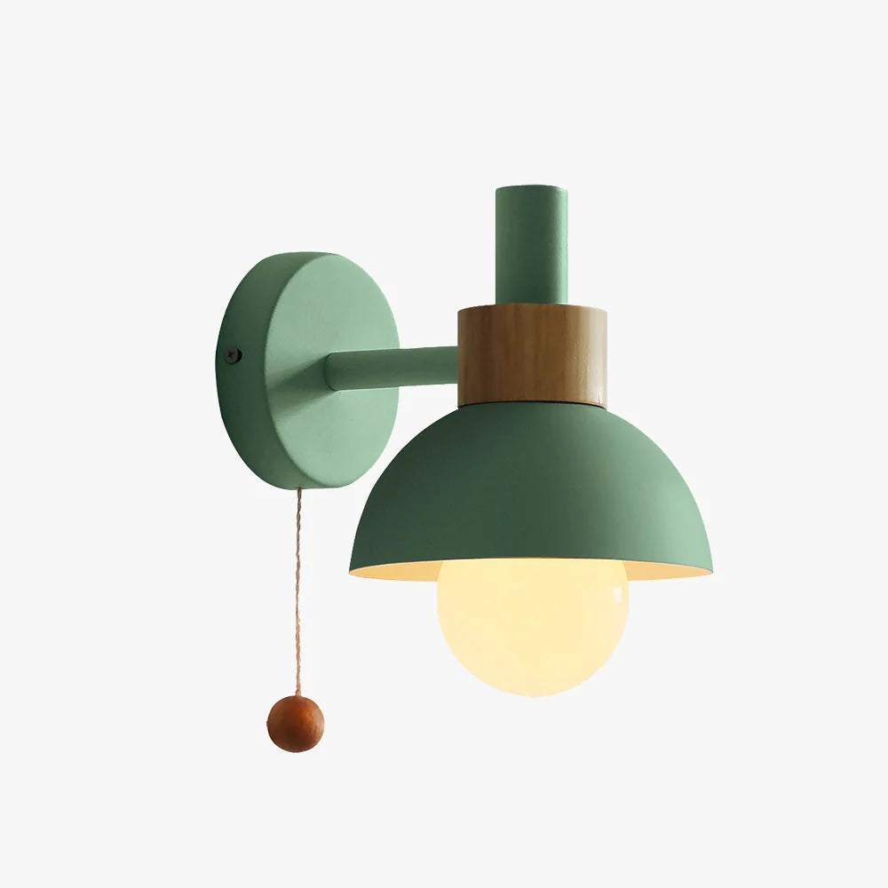 Wall Lamp Scandinavian Pull Cord E27 Socket