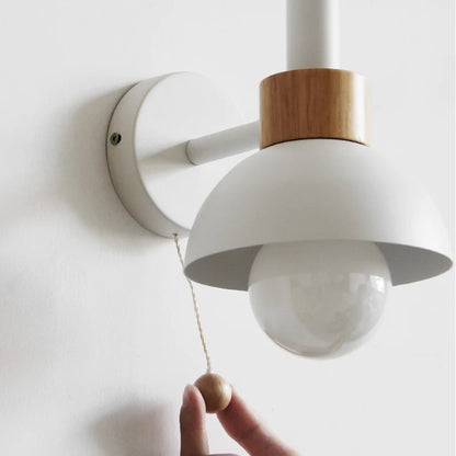 Wall Lamp Scandinavian Pull Cord E27 Socket