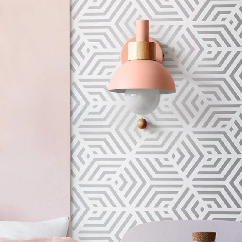 Wall Lamp Scandinavian Pull Cord E27 Socket