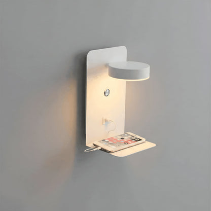 Wall Lamp USB Charging Shelf Touch Dimmable