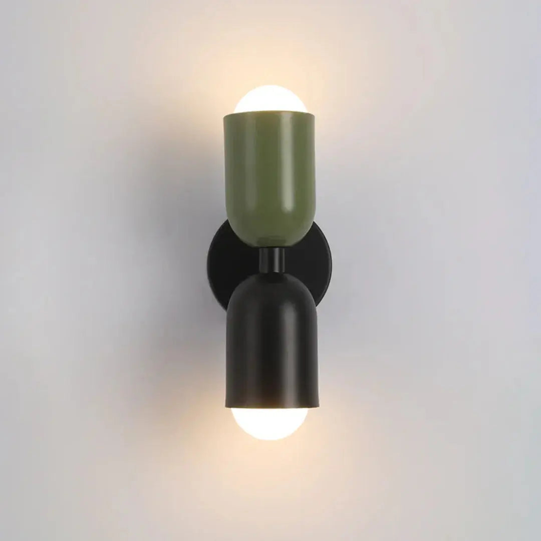 Wall Light Double Cylinder Up & Down E27 Socket