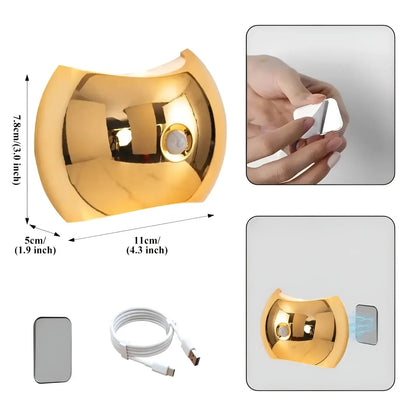 Wall Light Motion-Activated USB-C Rechargeable Magnetic Mount