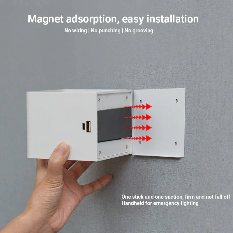 Wall Light Motion Sensor USB Rechargeable Magnetic Mount