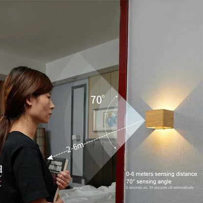 Wall Light Motion Sensor USB Rechargeable Magnetic Mount