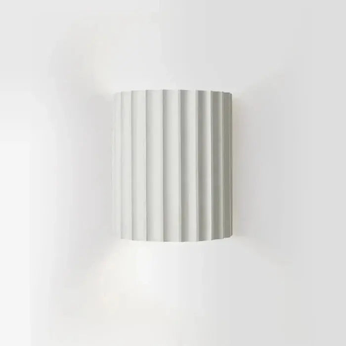 Wall Light Ribbed Resin Up & Down Warm White