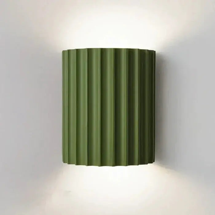 Wall Light Ribbed Resin Up & Down Warm White