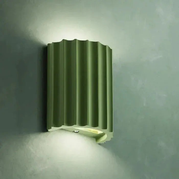 Wall Light Ribbed Resin Up & Down Warm White