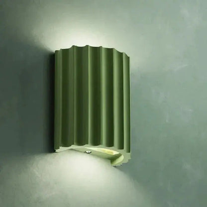 Wall Light Ribbed Resin Up & Down Warm White