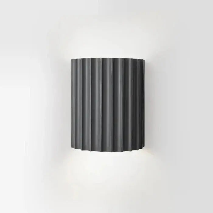 Wall Light Ribbed Resin Up & Down Warm White