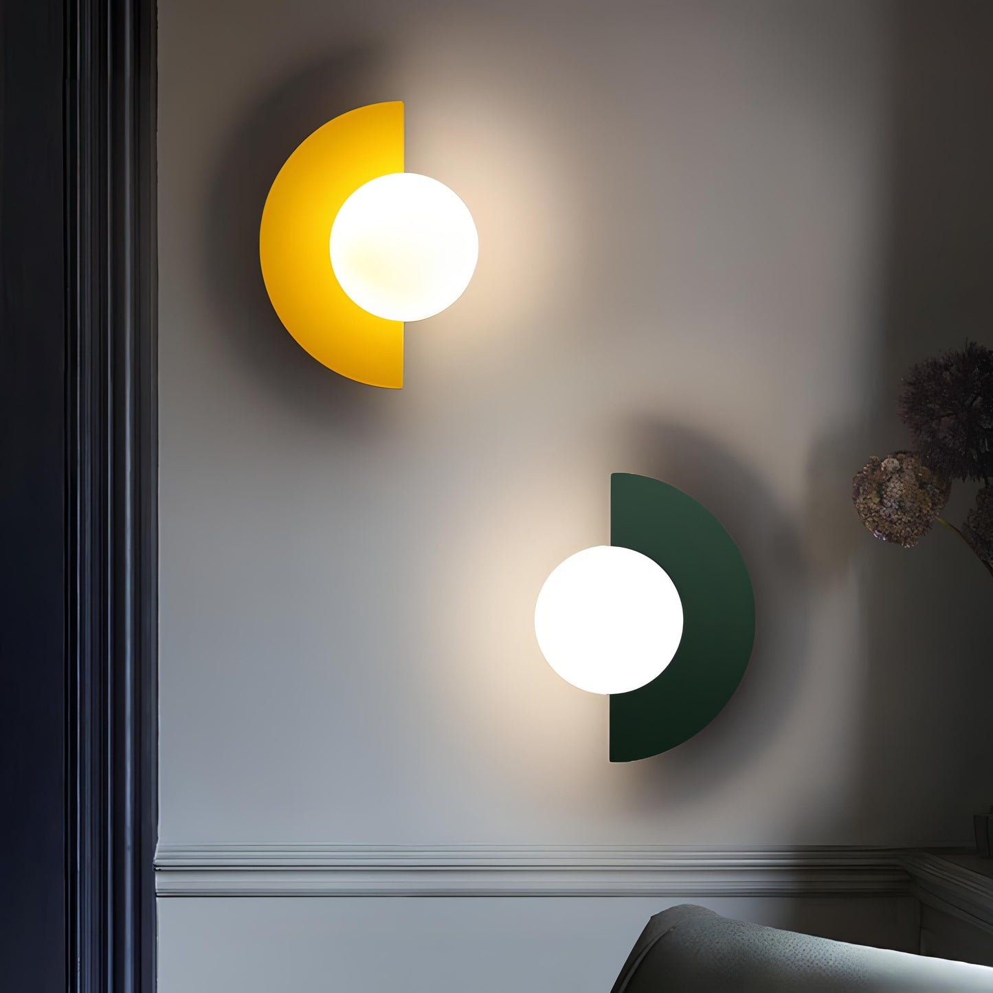 Wall Light Scandinavian Semicircle G9 LED Warm & Cool White