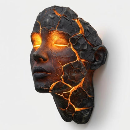 Wall Light Sculpture Handcrafted Resin Glare-Free LED