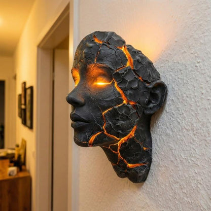 Wall Light Sculpture Handcrafted Resin Glare-Free LED