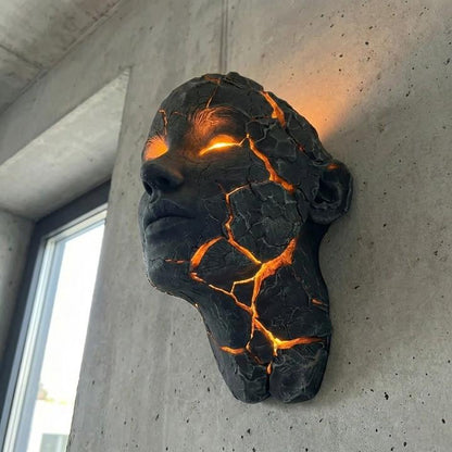 Wall Light Sculpture Handcrafted Resin Glare-Free LED