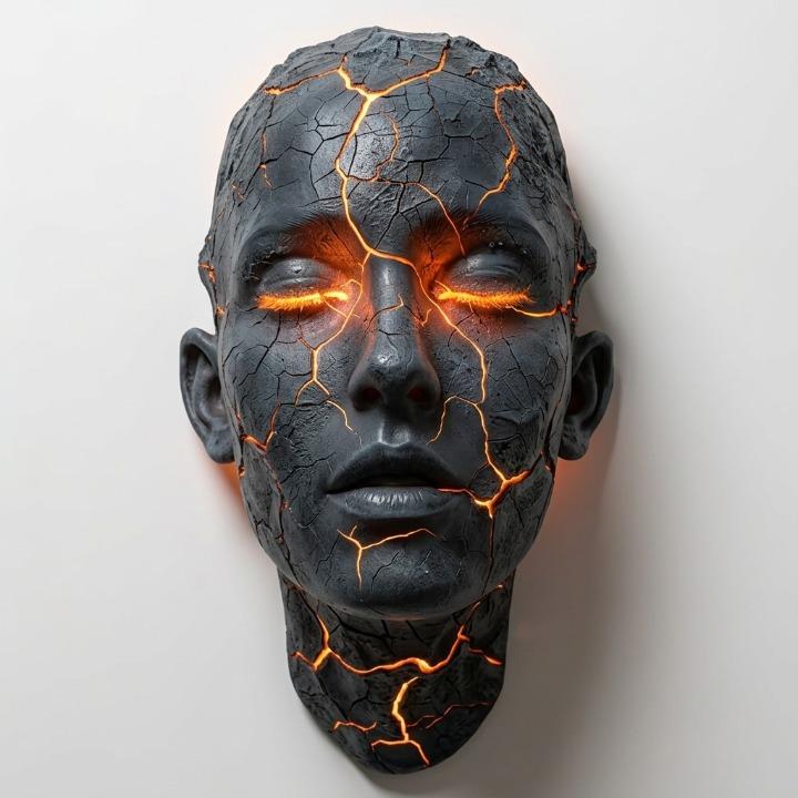 Wall Light Sculpture Handcrafted Resin Glare-Free LED