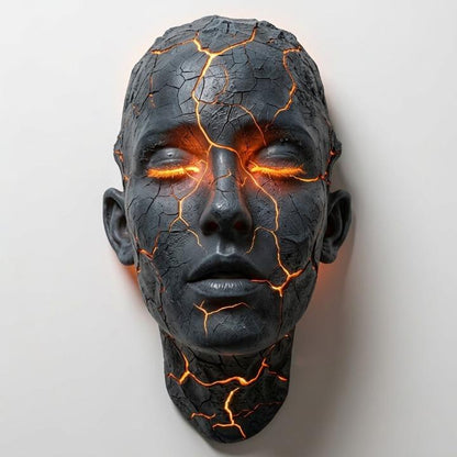 Wall Light Sculpture Handcrafted Resin Glare-Free LED