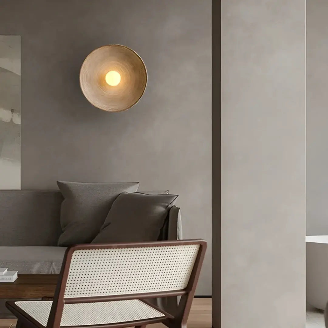 Wall Light Selectable Color Modes Glass & Resin