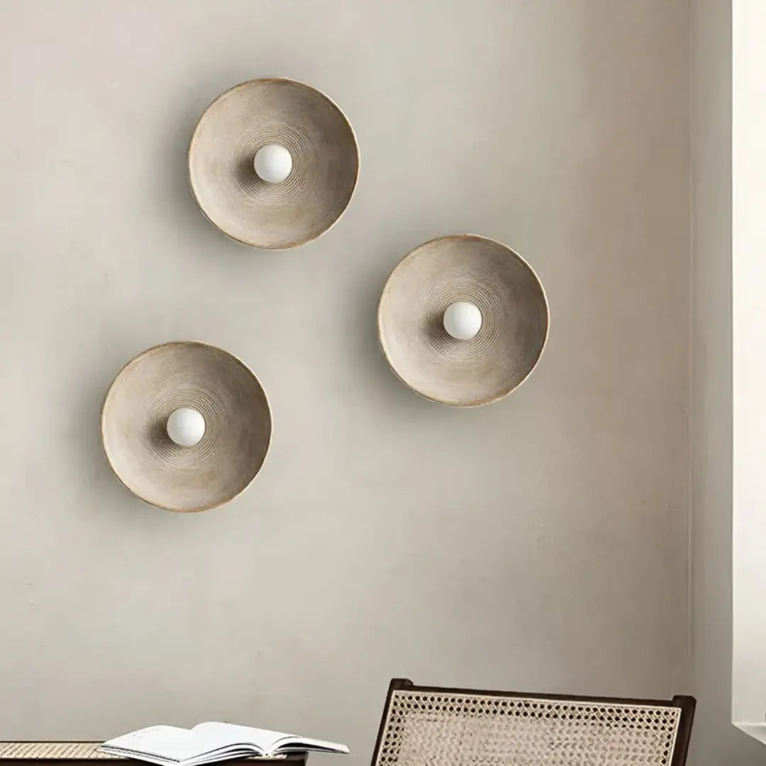 Wall Light Selectable Color Modes Glass & Resin