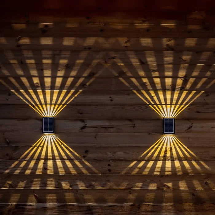 Wall Light Solar Dual-Beam Multicolor & Adjustable Brightness