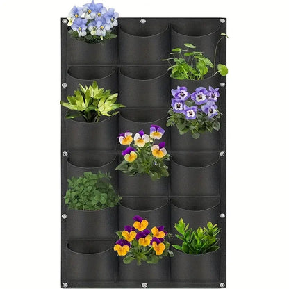 Wall-Mount Planter Bag 18 Pockets Breathable Felt