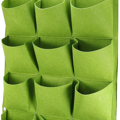 Wall-Mount Planter Bag 18 Pockets Breathable Felt