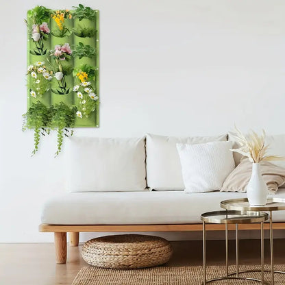 Wall-Mount Planter Bag 18 Pockets Breathable Felt