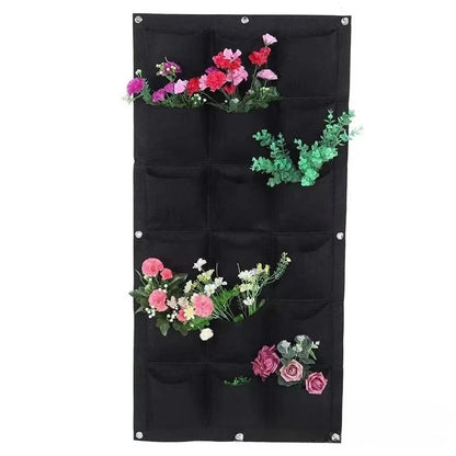 Wall-Mount Planter Bag 18 Pockets Breathable Felt