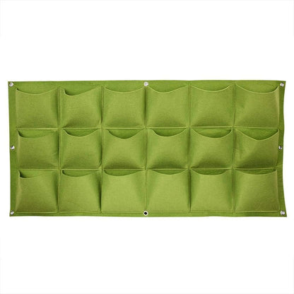Wall-Mount Planter Bag 18 Pockets Breathable Felt