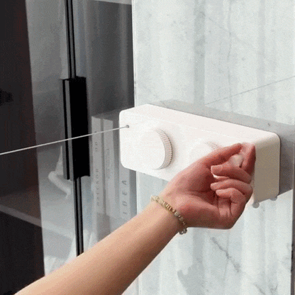 Wall-Mounted Clothes Drying Rack Extendable 5.1 m Double Line
