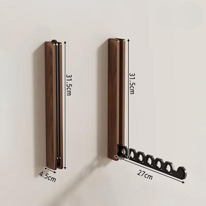 Wall-Mounted Clothes Rack Foldable Solid Wood