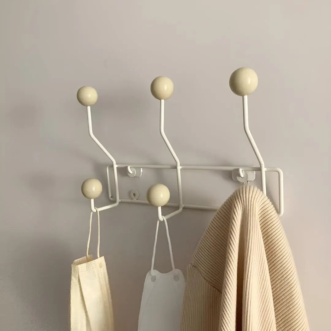 Wall-Mounted Coat Rack Cast Iron Mid-Century Style