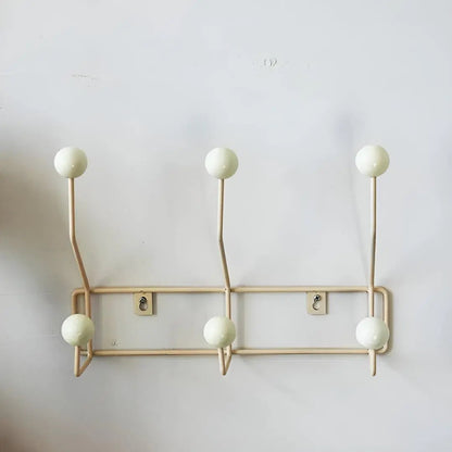 Wall-Mounted Coat Rack Cast Iron Mid-Century Style