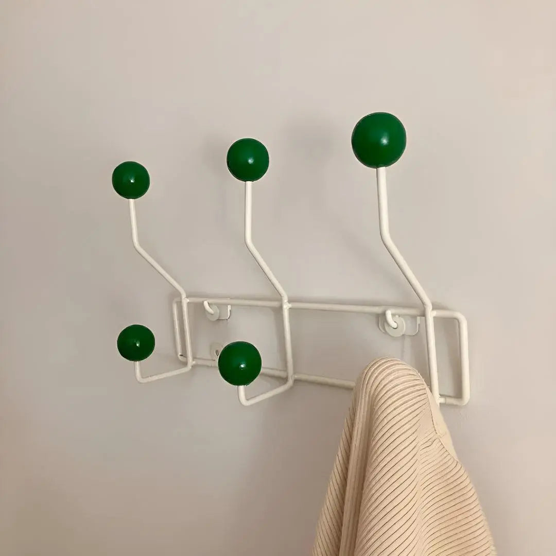 Wall-Mounted Coat Rack Cast Iron Mid-Century Style
