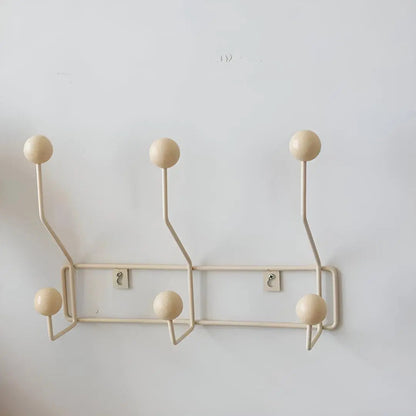 Wall-Mounted Coat Rack Cast Iron Mid-Century Style
