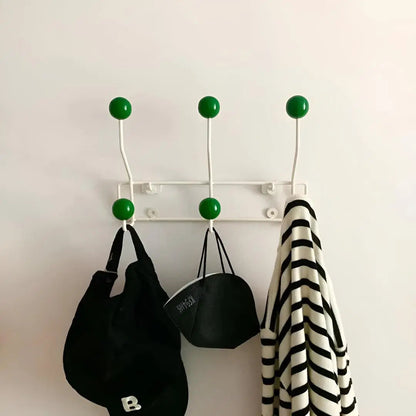 Wall-Mounted Coat Rack Cast Iron Mid-Century Style