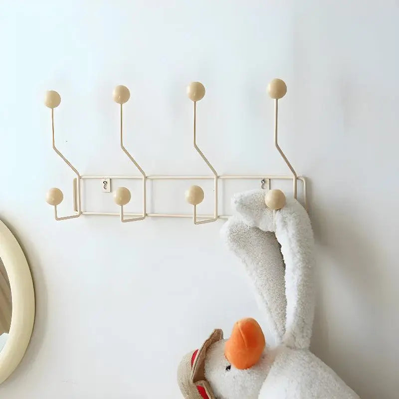 Wall-Mounted Coat Rack Cast Iron Mid-Century Style