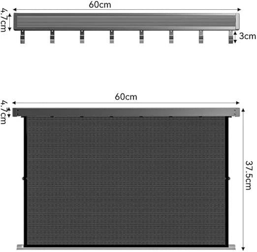 Wall-Mounted Drying Rack Fold-Flat Space-Saving Garment Rail & Side Hooks